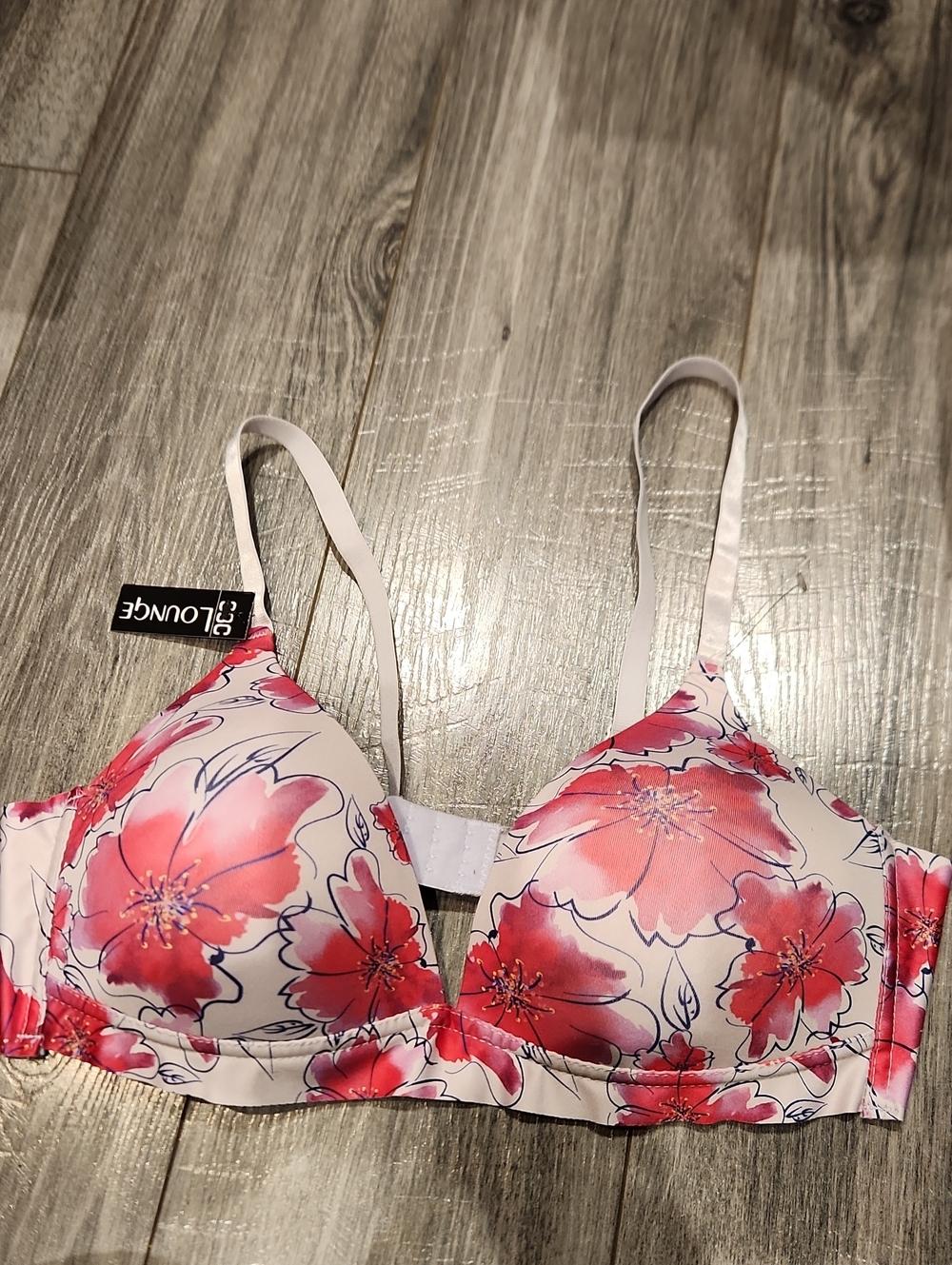 NWT Catherine Malandrino Women's Floral Padded Bra Sz 38C No Underwire
